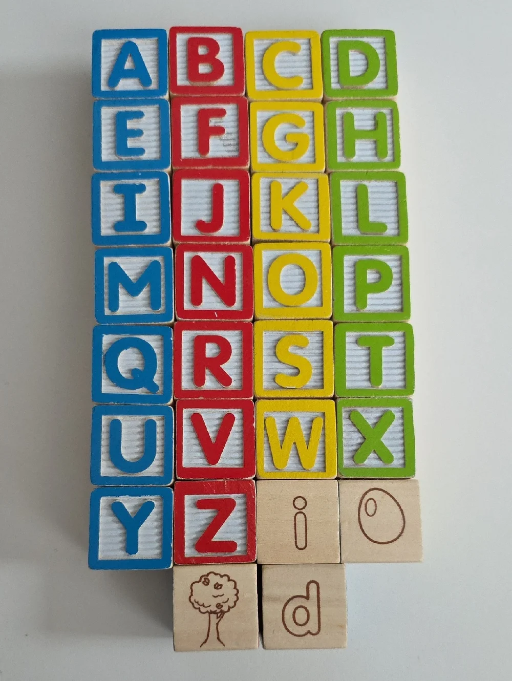 Wooden Blocks Set - ABC/123 Multicolor Blocks